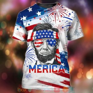 Abraham Lincoln Merica Independence Day Shirt