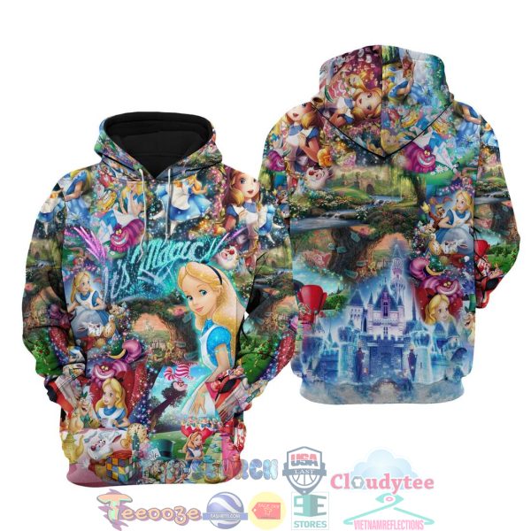 Alice Wonderland Glitter Castle Disney It’S Magic Hoodie 3D