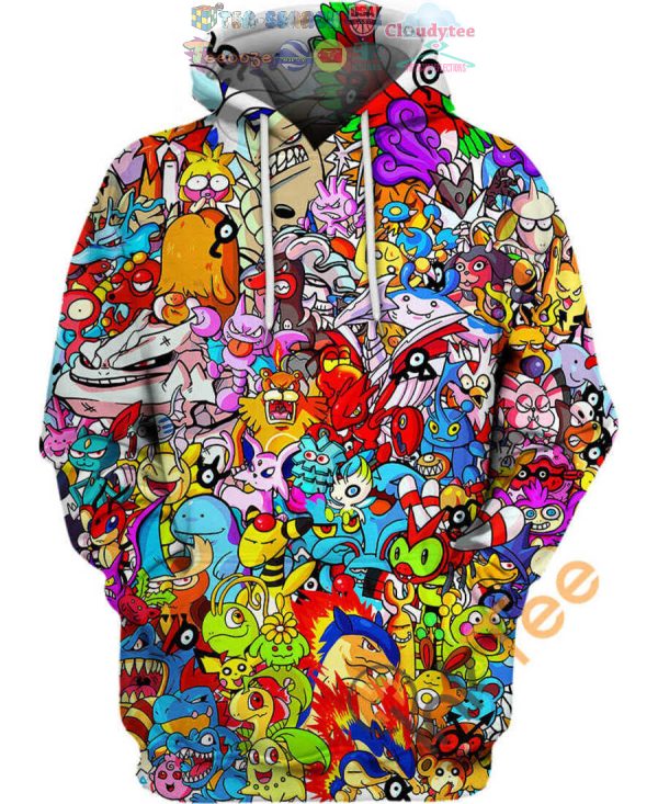 All Johto Pokemon Hoodie 3D