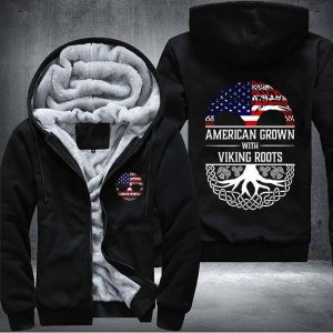 American Grown With Viking Groots Fleece Hoodie Jacket