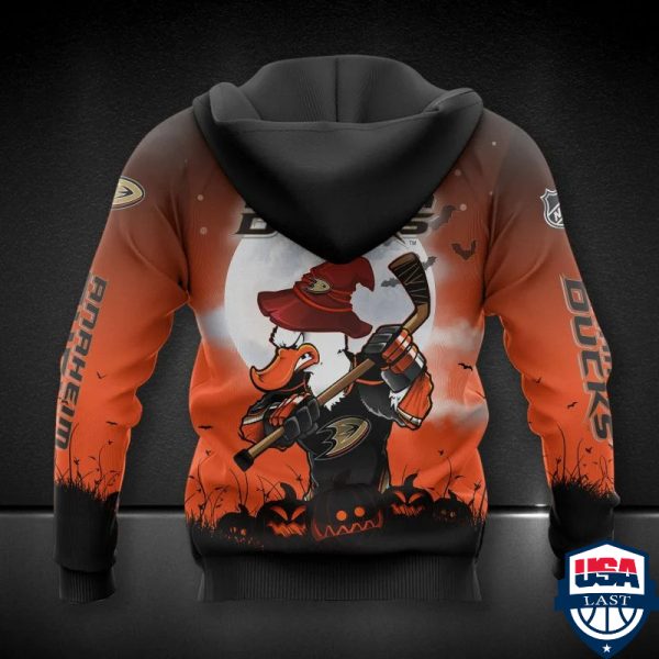 Anaheim Ducks Nhl Haloween All Over Printed Hoodie