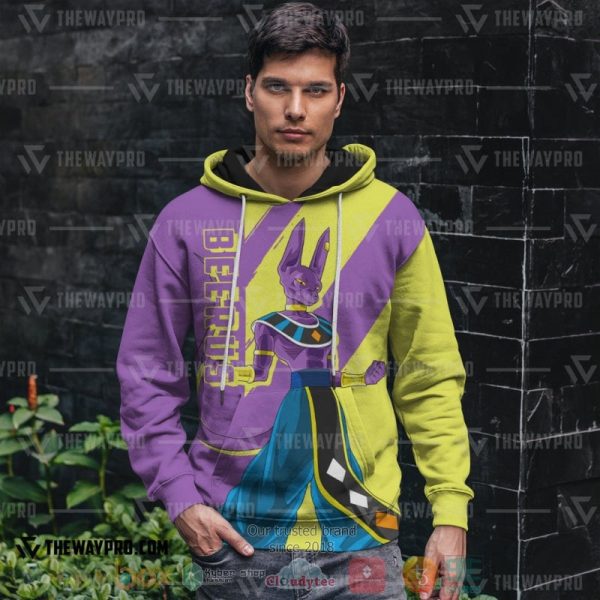 Anime Dragon Ball Beerus God Of Destruction 3D Hoodie