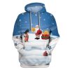 Anime Dragon Ball Son Goku And Santa 3D Hoodie