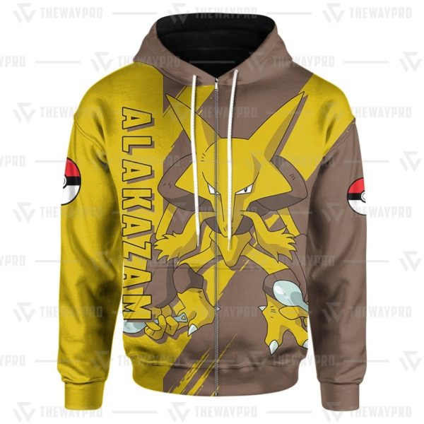 Anime Pokemon Alakazam 3D Hoodie