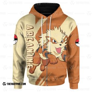 Anime Pokemon Arcanine 3D Hoodie