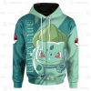 Anime Pokemon Bulbasaur 3D Hoodie