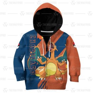 Anime Pokemon Charizard Kid 3D Hoodie