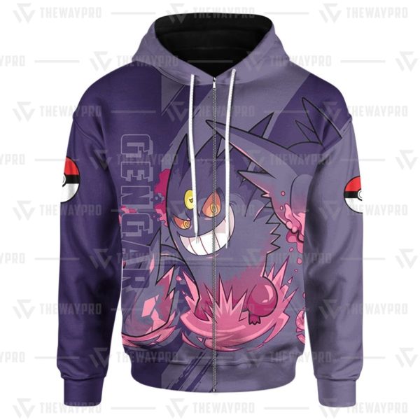 Anime Pokemon Gengar 3D Hoodie