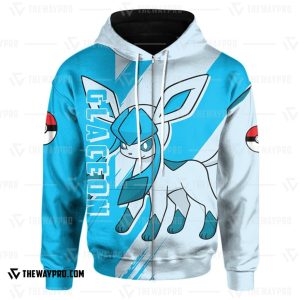 Anime Pokemon Glaceon 3D Hoodie