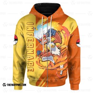 Anime Pokemon Infernape 3D Hoodie