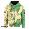 Anime Pokemon Leafeon 3D Hoodie