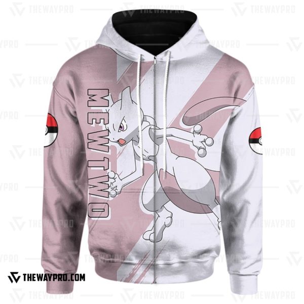 Anime Pokemon Mewtwo 3D Hoodie