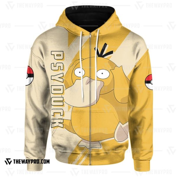 Anime Pokemon Psyduck 3D Hoodie