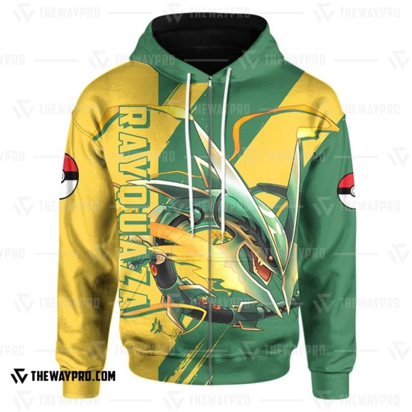 Anime Pokemon Rayquaza 3D Hoodie