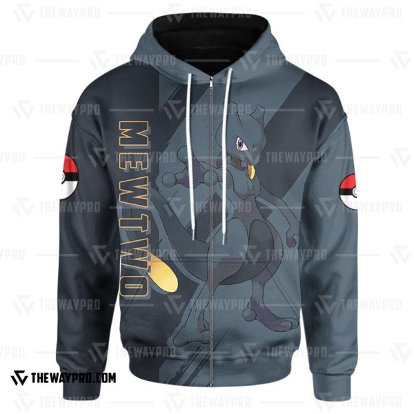 Anime Pokemon Shadow Mewtwo 3D Hoodie