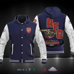 Arsenal F.C The Gunners 1886 Baseball Hoodie Jacket