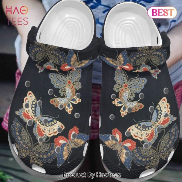 Art Butterfly Custom Shoes For Men Women – Black Beach Shoe Birthday Gifts For Mother Daughter