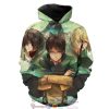 Attack On Titan Characters Hoodie 3D