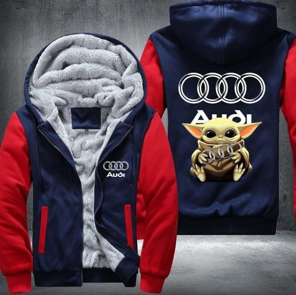 Audi Baby Yoda Fleece Hoodie Jacket