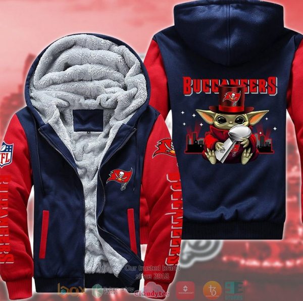 Baby Yoda Nfl Tampa Bay Buccaneers Liv 3D Fleece Hoodie