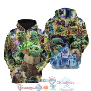 Baby Yoda Star Wars Glitter Disney It’S Magic Hoodie 3D