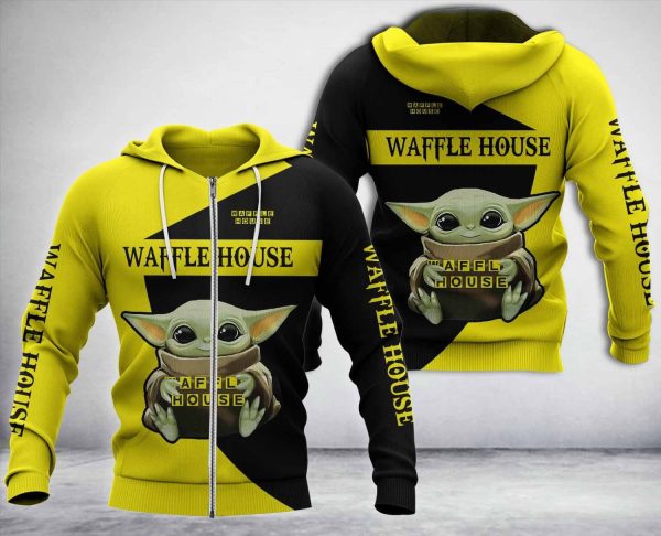 Baby Yoda Waffle House Company Hoodie