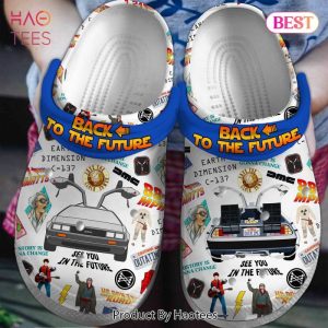 Back To The Future Movie Crocs Crocband Clogs Shoes Comfortable For Men Women and Kids