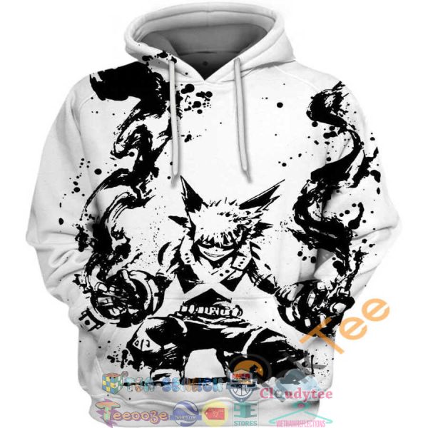 Bakugo Katsuki Ink Splatter My Hero Academia Hoodie 3D