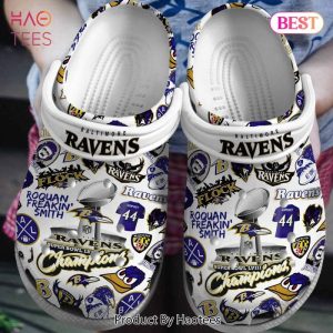 Baltimore Ravens NFL Sport Crocs Crocband Clogs Shoes Comfortable For Men Women and Kids