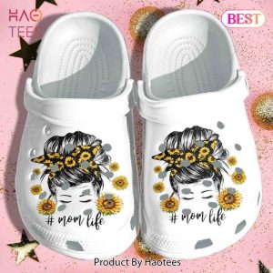 Beautiful Mom In Sunflower Rubber Crocs Clog Shoes Comfy Footwear – BR61