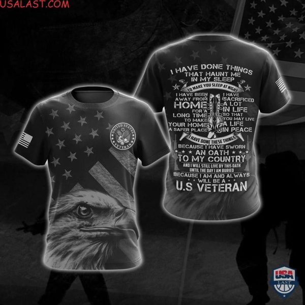 Because I Am And Always Will Be Us Veteran 3D T-Shirt Hoodie