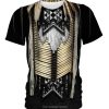 Black Beaded 3D Shirt