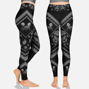 Black Cat Personalized 3D All Over Printed Hoodie And Leggings