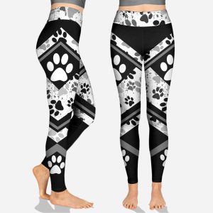 Black Cat Rock Paper Scissors Personalized All Over Printed Hoodie And Leggings