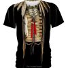 Black Pattern Feather 3D Shirt