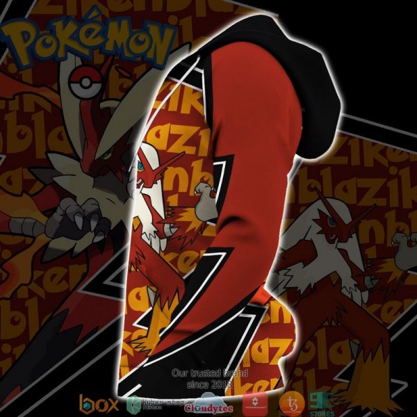 Blaziken Pokemon 3D Over Printed Hoodie