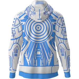 Blue Circuit Tron 3D Over Printed Hoodie