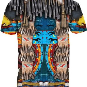 Blue Native Motif 3D Shirt