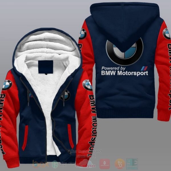 Bmw Motorsport Car Fleece Hoodie