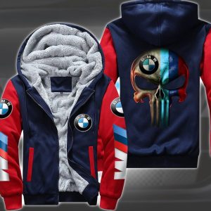 Bmw Skull Fleece Hoodie Jacket