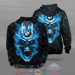 Bmw Skull Ver 1 All Over Printed T-Shirt Hoodie