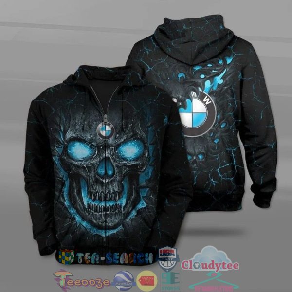 Bmw Skull Ver 2 All Over Printed T-Shirt Hoodie