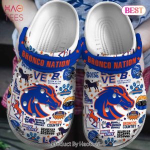 Boise State Broncos NCAA Sport Crocs Crocband Clogs Shoes Comfortable For Men Women and Kids