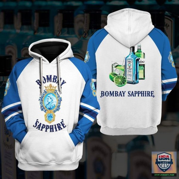 Bombay Sapphire Gin 3D All Over Print Hoodie