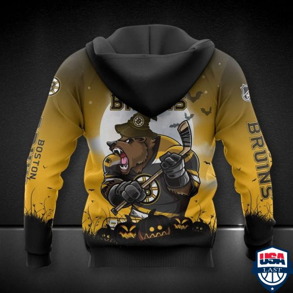 Boston Bruins Nhl Haloween All Over Printed Hoodie