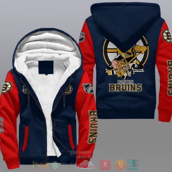 Boston Bruins Nhl Tom And Jerry Fleece Hoodie