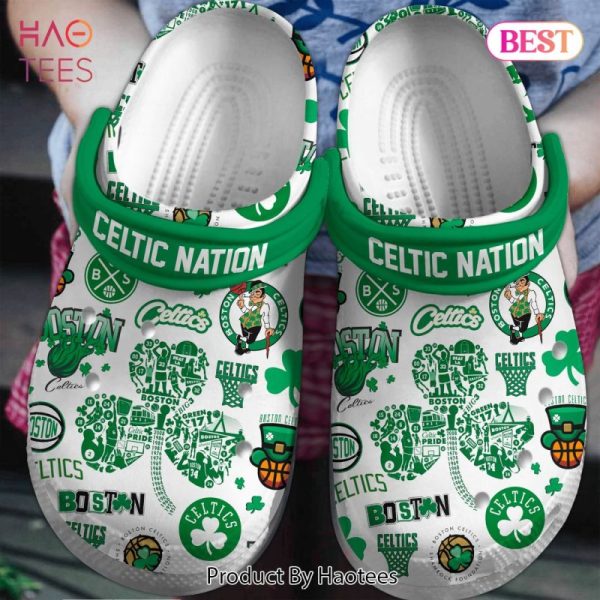 Boston Celtics NBA Sport Crocs Crocband Clogs Shoes Comfortable For Men Women and Kids