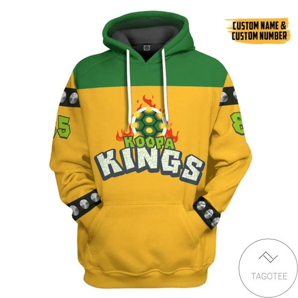 Bowser Sports Koopa Kings Custom Name Custom Number Hoodie