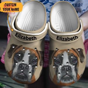 Boxer Face Personalized Clogs Shoes