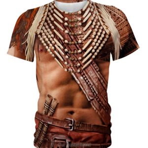 Brown Motif Native American 3D Shirt